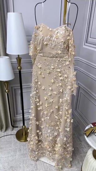 فستان نسائي سهره خامة باربي مع ترتر