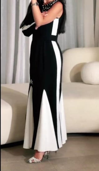 فستان نسائي سهره قماش كريب استرتش