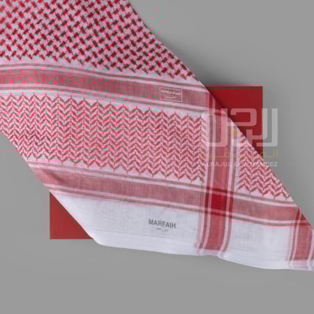 شماغ بروجيه مارفيه  احمر كلاسيك اخر اصدار