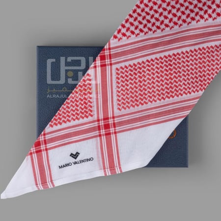 شماغ MARIO VALENTINO احمر الجديد 2026