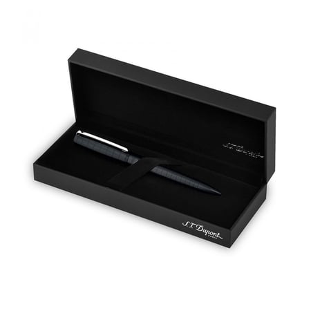 قلم اس تي ديبونت كحلي مطفي ميتاليك نقشة مربعات