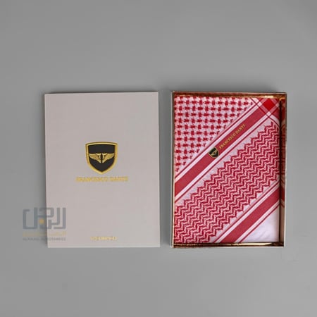 شماغ فرانشيسكو دانتي أحمر الايطالي F-2~