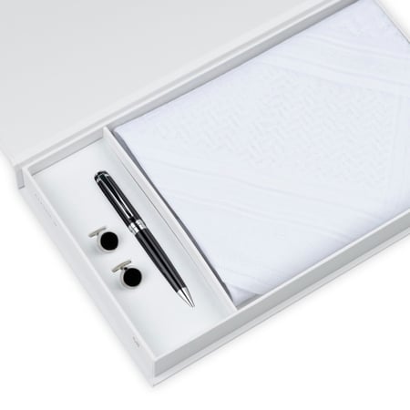 شماغ طقم لاكوفا ابيض كلاسيك