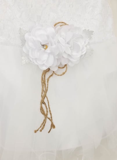 طقم هدية فستان مواليد مكون من 4 قطع