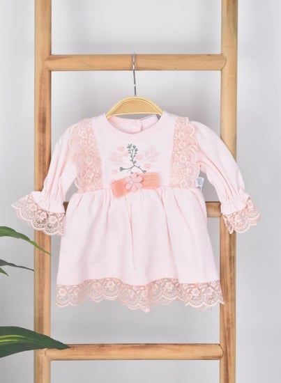 طقم هدية فستان مواليد مكون من 2 قطع