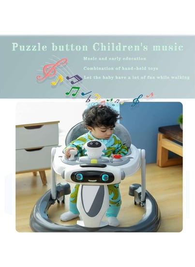 مشاية أطفال متعددة الوظائف على شكل روبوت