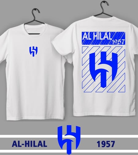 تيشرت بهوية أوف وايت نادي الهلال ( أطفال )