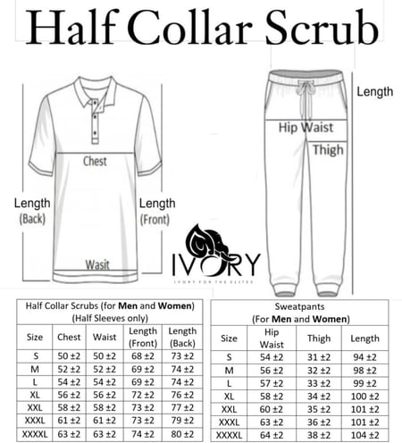 سكراب كامل هاف كولار نص كم للجنسين