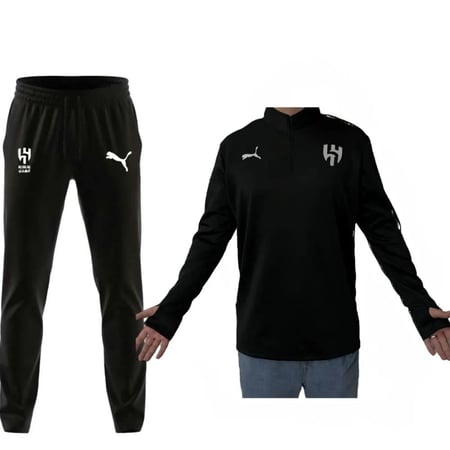 طقم سويتر الهلال ازرق رياضي مع فتحه الاصبع