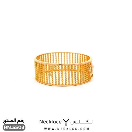 دبلة ذهب بتصميم أنيق-نكلس للذهب