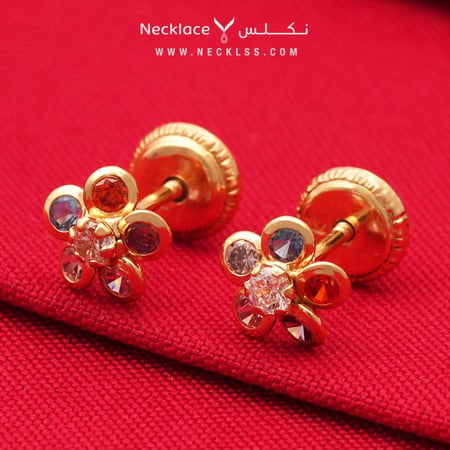 حلق ذهب اطفال طبي عيار 18 (ER.5164)