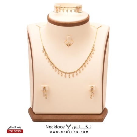 طقم ذهب  عيار 18 (TK.5055)