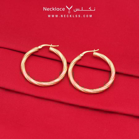 حلق ذهب عيار 18 (ER.0465)