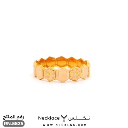 دبلة ذهب بتصميم أنيق-نكلس للذهب