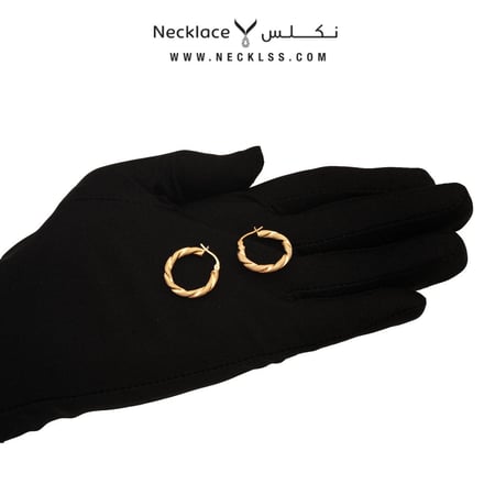 حلق ذهب عيار 18 (ER.0449)