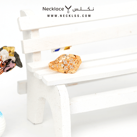 خاتم ذهب لازوردي (RNLZ.0094)