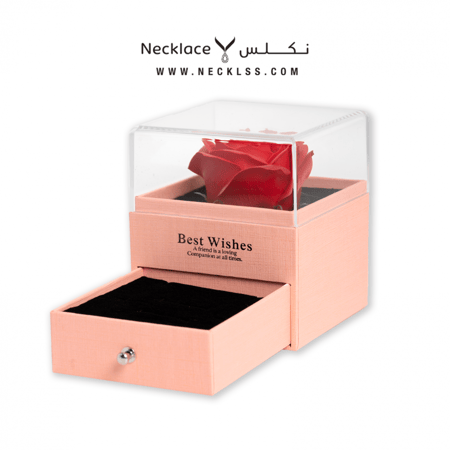 صندوق هدية مع ورد لون وردي (BX.008)