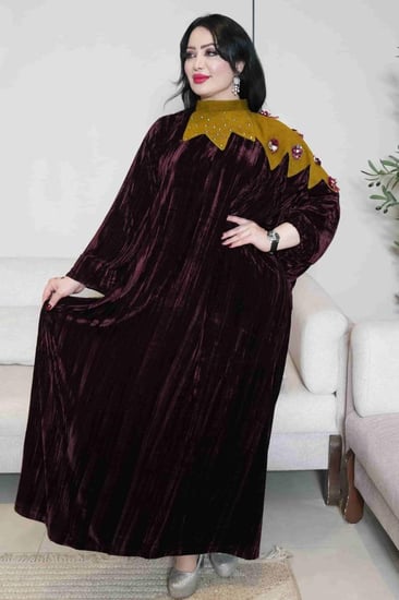 جلابيات مخمل شتوي من متجر اصول التصاميم