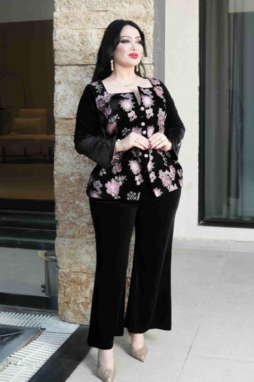 بدله مخمل نسائي من متجر اصول التصاميم