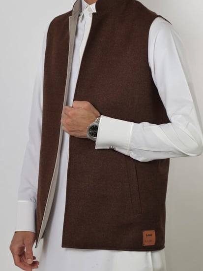 سديري دبل فيس بني مع بيج"جوخ"