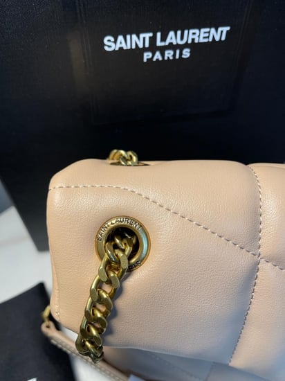 شنطة سان لوران بفر - لحمي