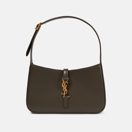 شنطة سان لوران 5A7 جلد ناعم 23 سم - بني