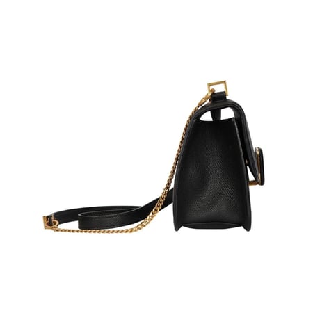 شنطة  فالنتينو غارافاني VLogo Signature بسلسلة 18 سم- أسود