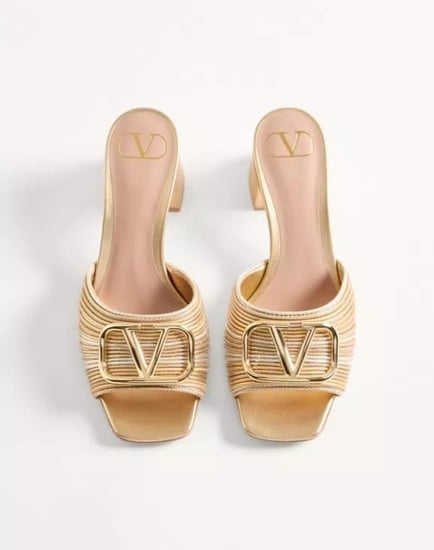 صندل VLogo Signature Metallic Slide من فالنتينو غارافاني