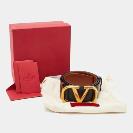 حزام Valentino أسود بني