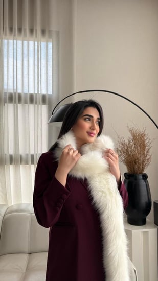 شال فرو ابيض