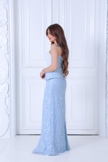 فستان سهرة خرز