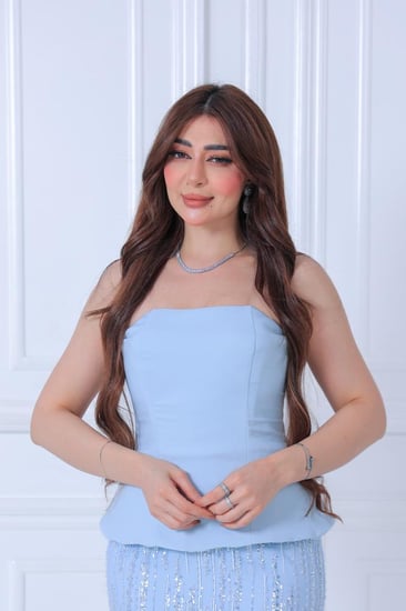 فستان سهرة خرز