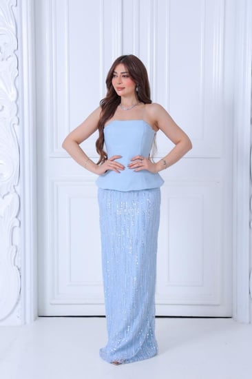 فستان سهرة خرز