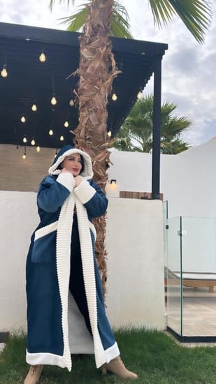 فرو نسائي قماش كشميري تصميم عسيري