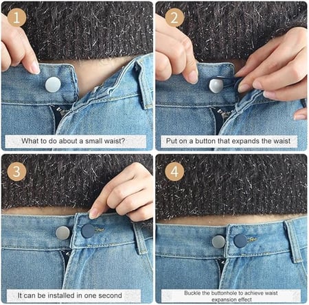 موسع زر البنطلون القابل لإعادة الاستخدام