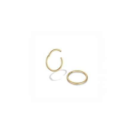 Solid gold hoop 8mm