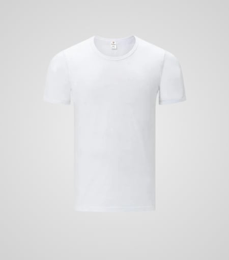 فنيلة داخلية رجالية قطن دائري أبيض ( من شادن )