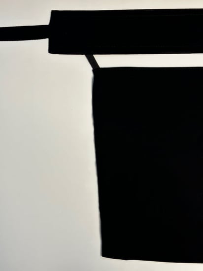 نقاب فاخر أسود (طويل) 10 انش ساده