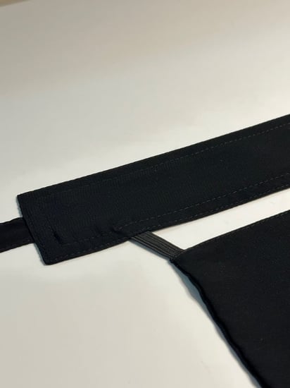 نقاب فاخر أسود (طويل) 10 انش ساده