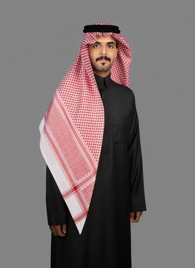 شماغ البسام أناقة سعودية تقليدية بمظهر فاخر