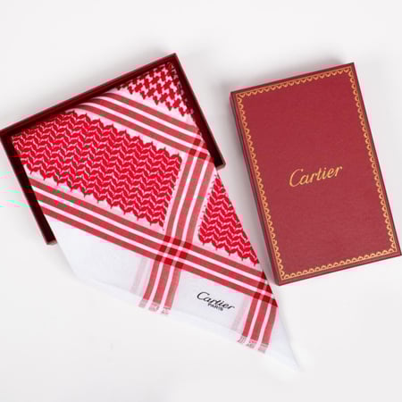 شماغ كارتير باريس احمر غامق 2025 - متجر شماغ شوب
