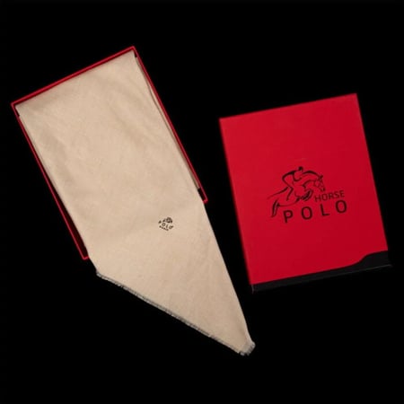 شال كشميري سادة ماركة بولو - لإطلالة شتويه فاخرة