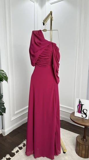 فستان طويل شيفون