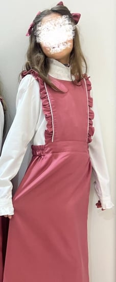 مريول توته (روضة / ابتدائي) مع ربطة الشعر