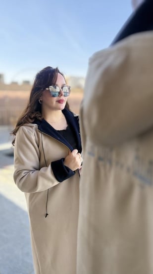 بالطو شتوي (رجالي - نسائي )جوخ وجهين مع امكانية اضافة تطريز