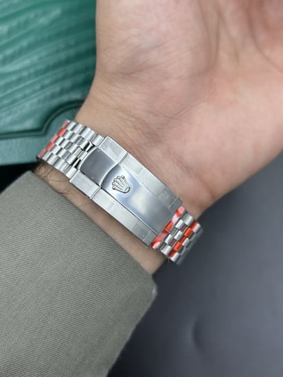 ساعة رولكس ديت جست ابيض كوبي سويس