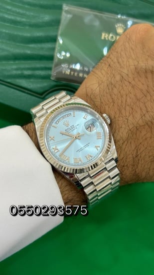 ساعة رولكس داي ديت السماوي كوبي سويس