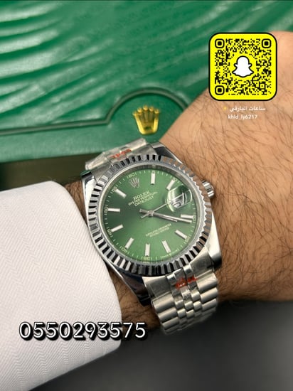 ساعة رولكس ديت جست أخضر هاي كوالتي