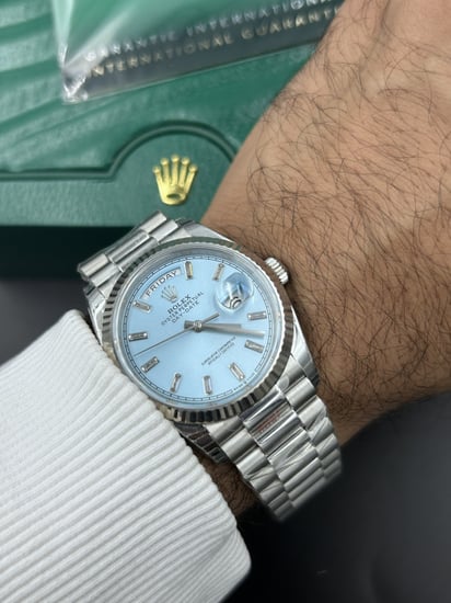 ساعة رولكس داي ديت السماوي كوبي سويس