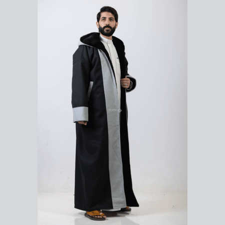 فروة جولد سادة مقلم  اسود